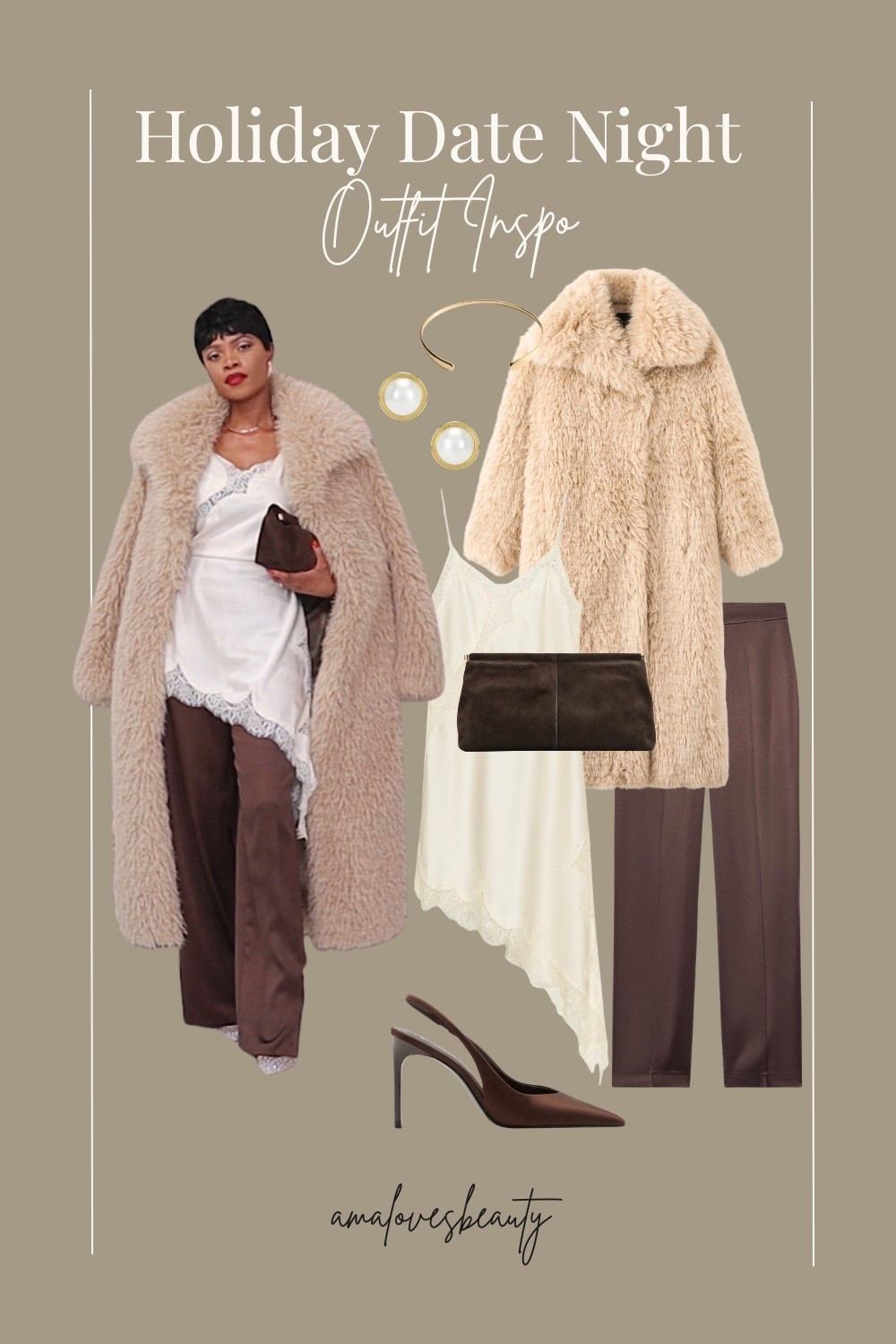 Holiday Date Night Outfit Inspo
Teddy mantel, langer mantel, date night outfit, fur coat, mango coat, winter fashion, party outfit, lace trim dress, elegant evening outfit, neutral outfit, satin trousers, suede bag, Zara dress.

#LTKHoliday #LTKgrwm #LTKootd