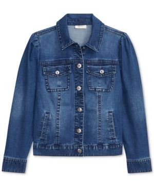 Style & Co Puff-Shoulder Denim Jacket, Created for Macy's | Macys (US)