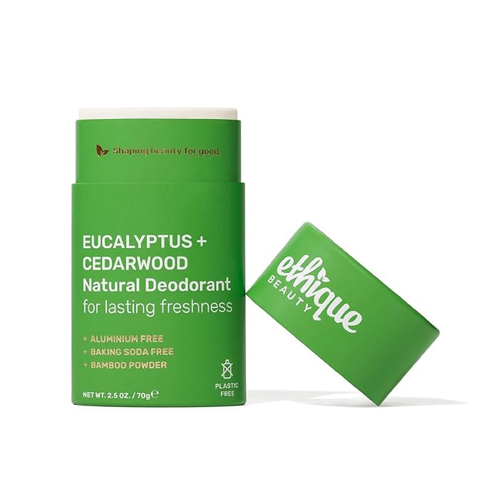 Ethique Beauty Eucalyptus & Cedarwood Deodorant Stick for Men & Women - Aluminum-Free, Plastic-Fr... | Amazon (US)