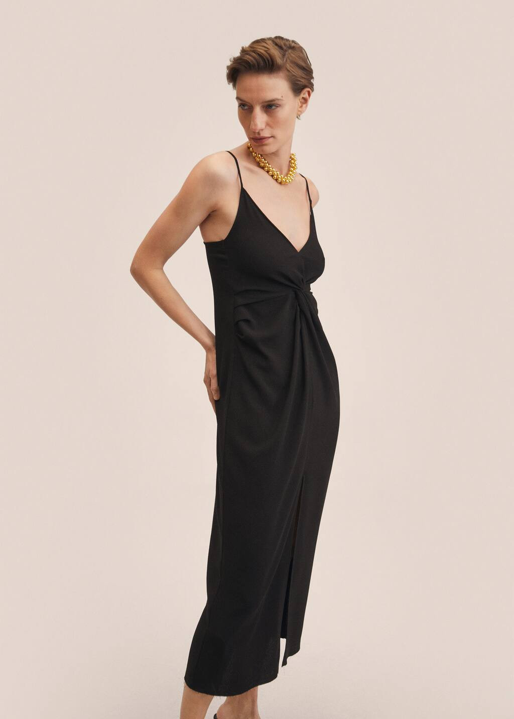 Cut-out ruched dress | MANGO (US)