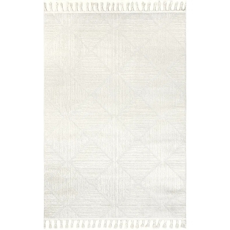 Kerry Textured Geometric Tasseled Area Rug | Wayfair North America