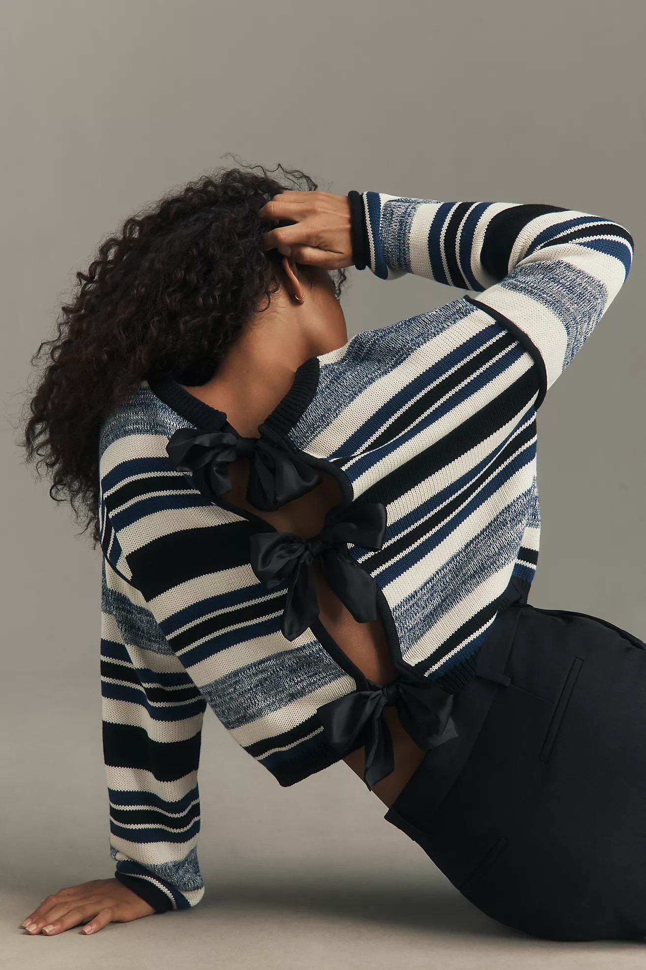 Central Park West Crew-Neck Tie-Back Sweater | Anthropologie (US)