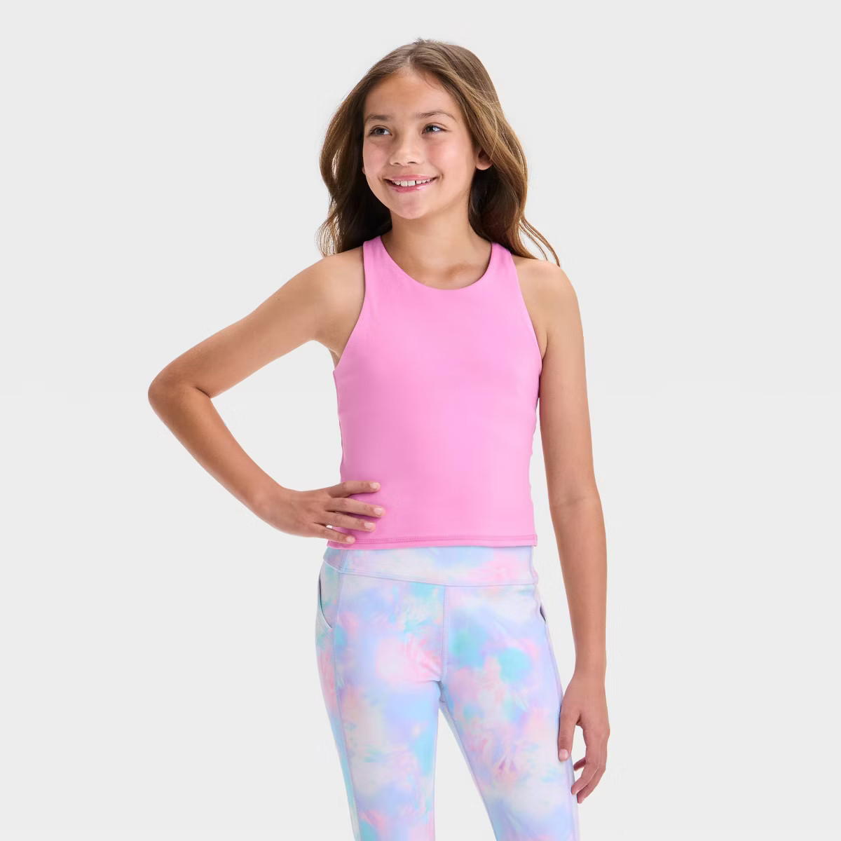 Girls' Strappy Crop Tank Top - All In Motion™ | Target