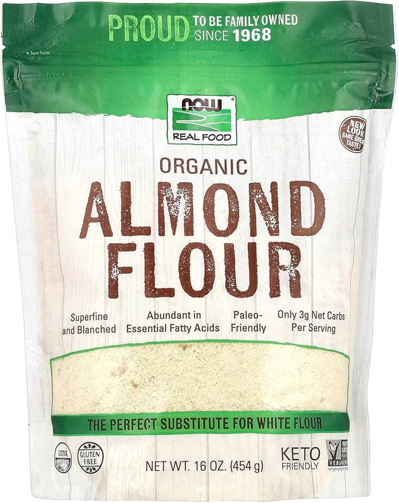 NOW Foods, Organic Almond Flour, Superfine, Blanched, Certified Non-GMO, 16-Ounce (Packaging May ... | Amazon (US)