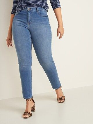 Mid-Rise Power Slim Straight Jeans for Women | Old Navy (US)