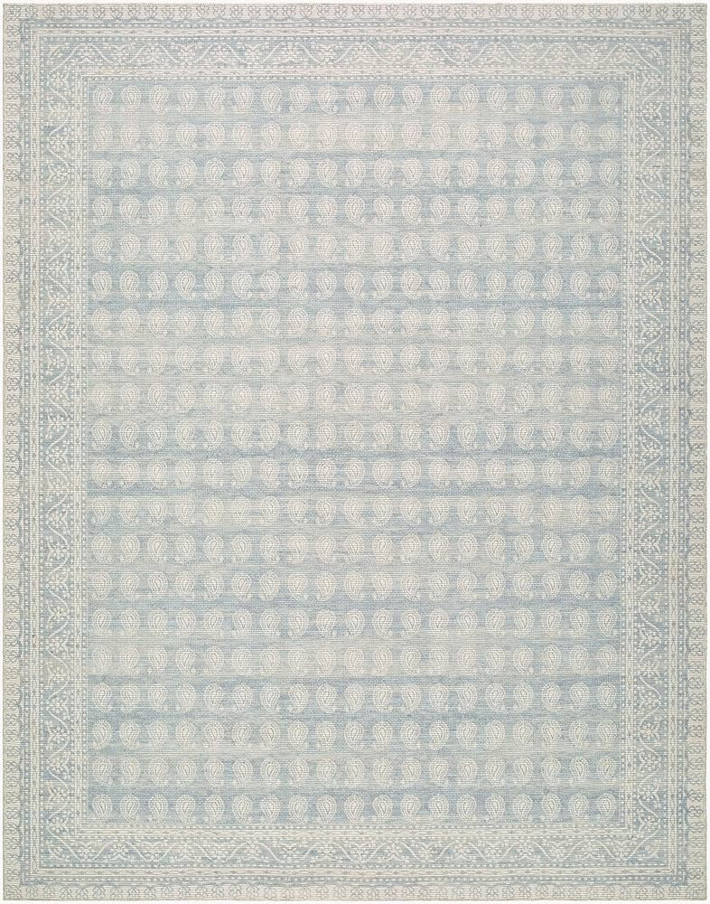 Hauteloom Jeriel Jute Living Room, Bedroom Area Rug - Traditional - Sky Blue, Off - White, Mustar... | Amazon (US)