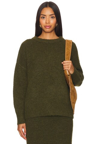 Line & Dot Hart Sweater in Olive from Revolve.com | Revolve Clothing (Global)