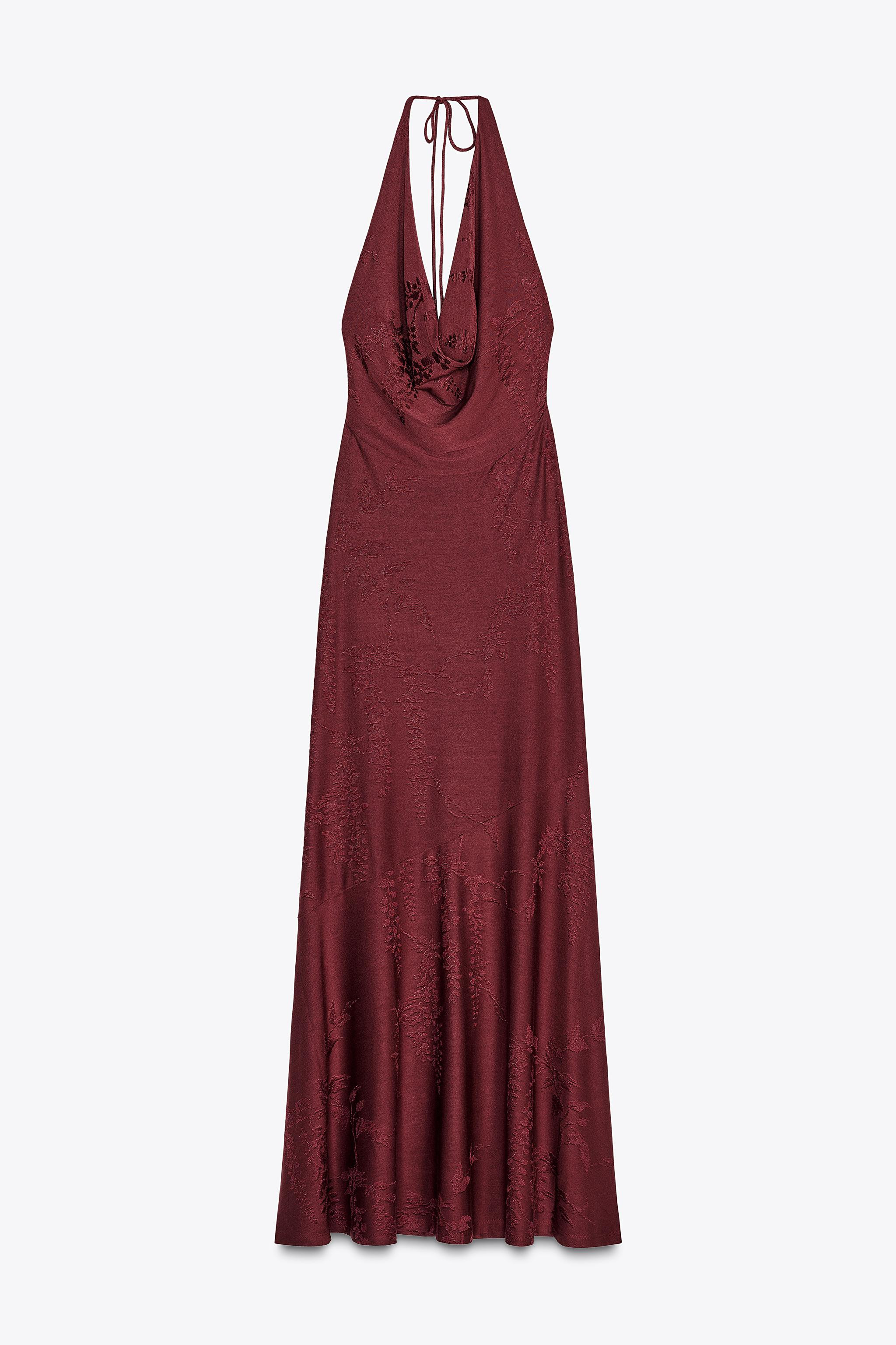 JACQUARD HALTER DRESS | Zara UK