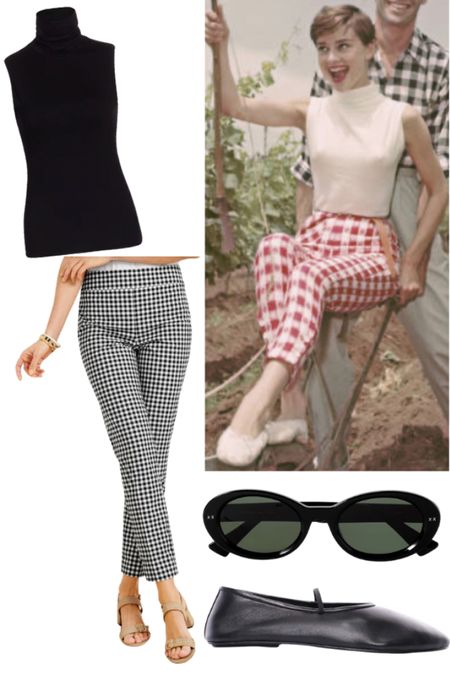 Looking for a Spring outfit idea inspired by Audrey Hepburn? How adorable is this gingham look? #gingham #audreyhepburn #classic #timeless #elegant 

#LTKunder100 #LTKstyletip #LTKSeasonal