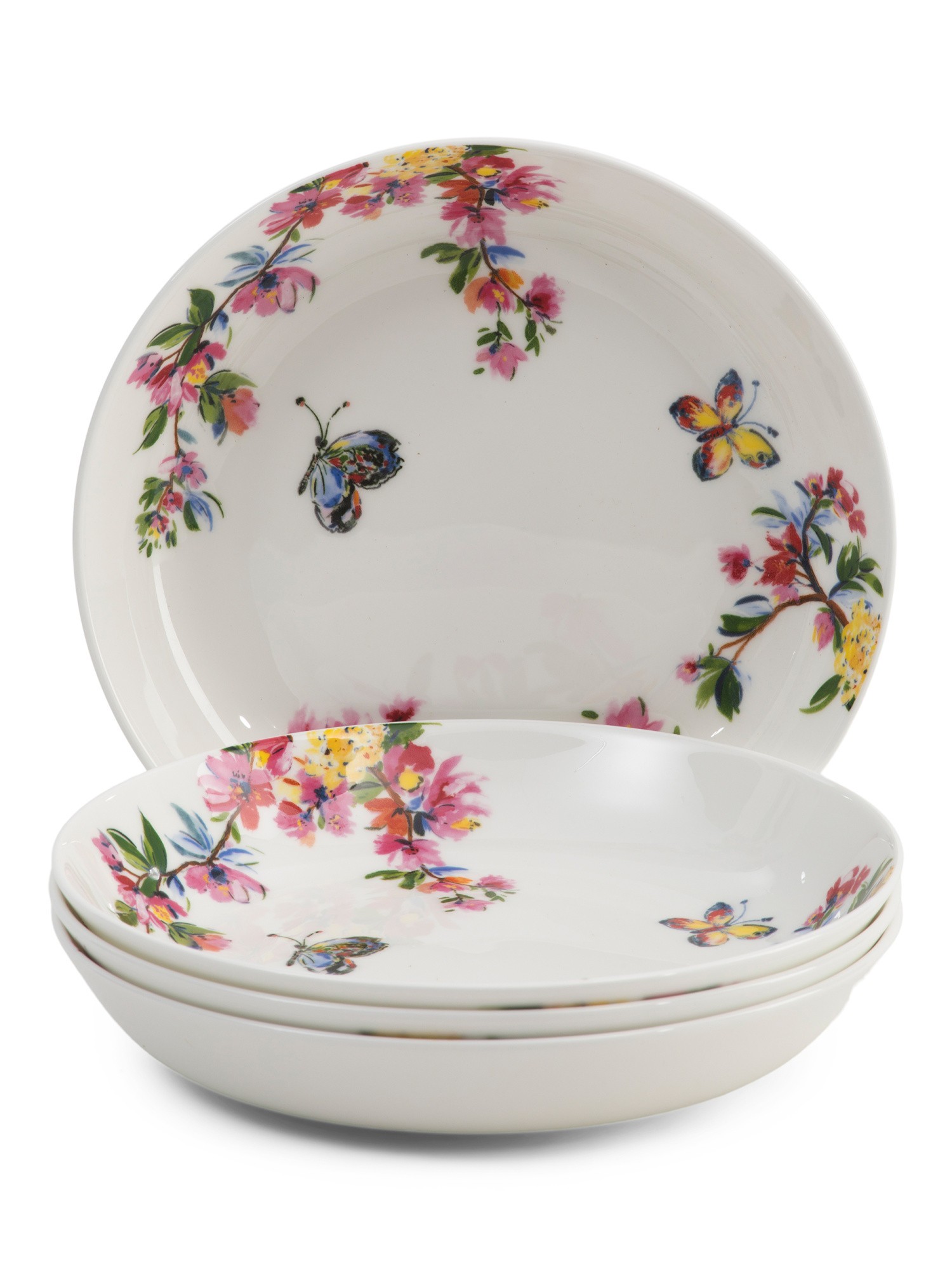 Set Of 4 Butterfly Garden Pasta Bowls | TJ Maxx