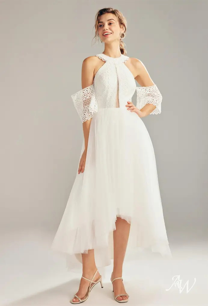 AW Melor Wedding Dress, Jasmine Green Little White Dresses | AW Bridal | AW Bridal