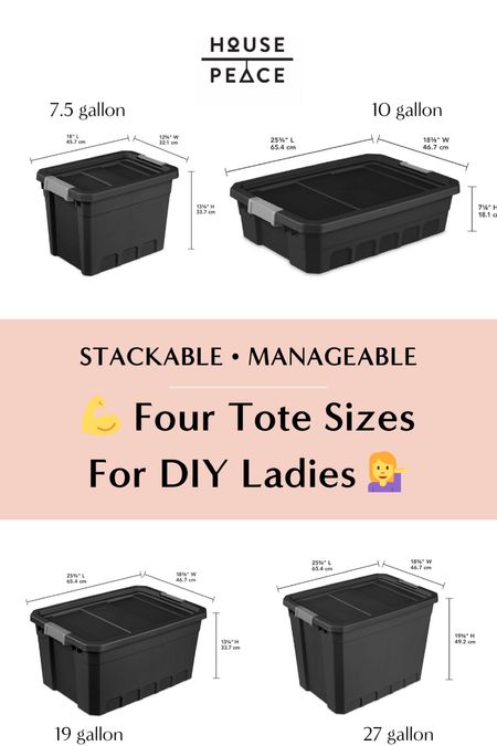 Listen, if you're an independent woman who doesn't want to wait for her husband to lug humongous bins out of the attic for her -- pay close attention to the sizes you're buying. I like SMALLER bins to keep going with my projects. Bonus tip: the large bin is for lightweight stuff!

#independentwomen #organization #homeorganization #organizing #homeorganizing

#LTKfamily #LTKhome
