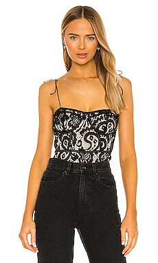 SUPERDOWN Stasia Lace Bodysuit in Black & Nude from Revolve.com | Revolve Clothing (Global)