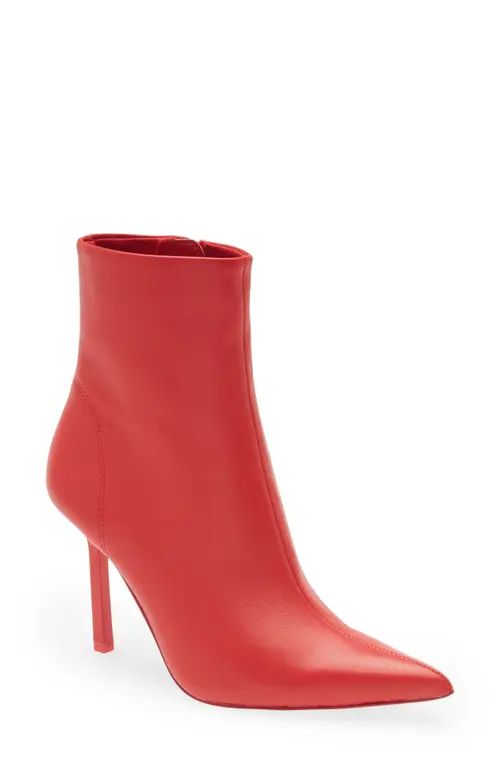 Steve Madden Elysia Pointed Toe Bootie in Red Leather at Nordstrom, Size 7.5 | Nordstrom