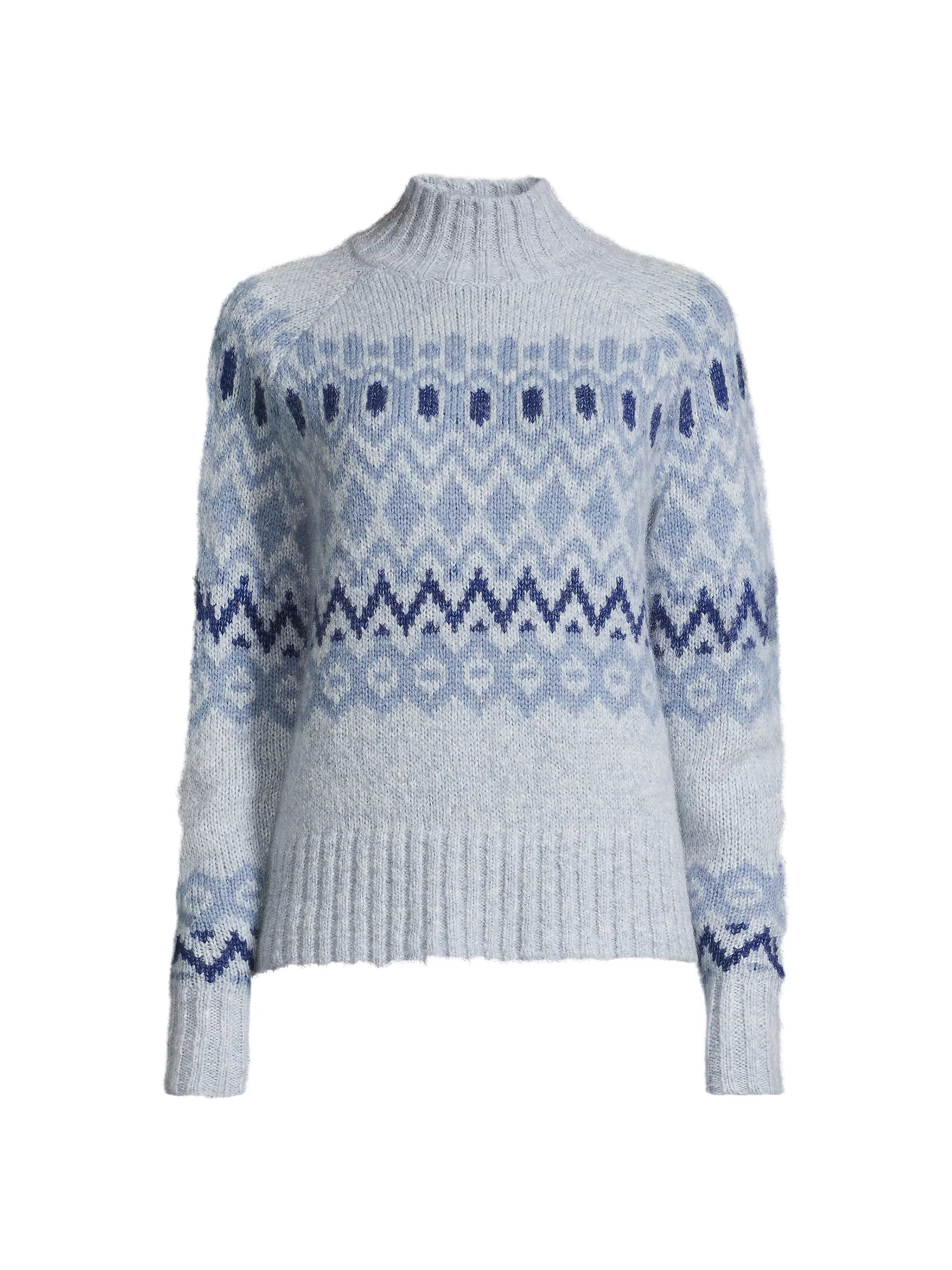 Fair Isle-Inspired Wool-Blend Turtleneck Sweater | Saks Fifth Avenue