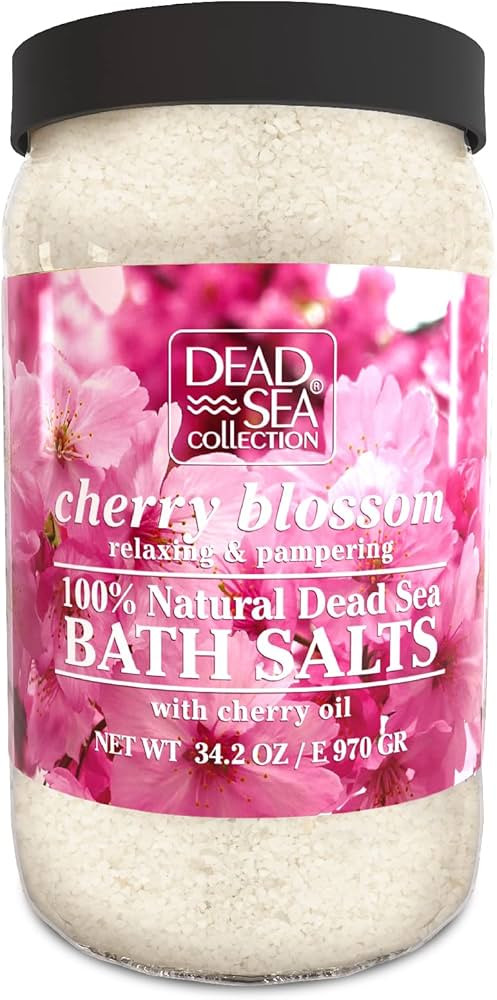 Dead Sea Collection Bath Salts with Cherry Blossom – Pure Dead Sea Salt and Sweet Cherry Oil - ... | Amazon (US)