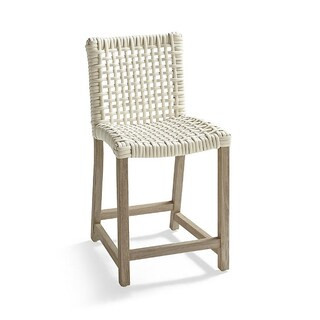 Isola Teak Counter Stool in Weathered Finish | Frontgate | Frontgate