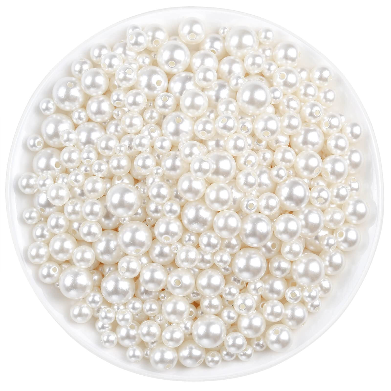 Pearl Beads, Anezus 800pcs Ivory Pearl Craft Beads Loose Pearls for Jewelry Making, Crafts, Decor... | Amazon (US)