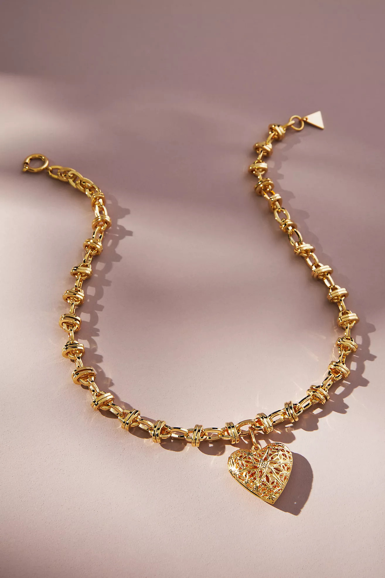 Lacy Heart Pendant Necklace | Anthropologie (US)