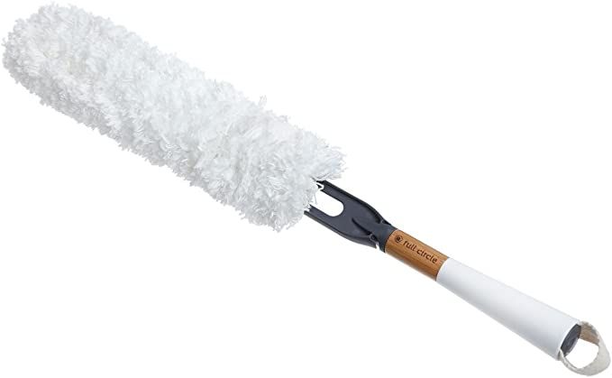 Full Circle Dust Whisperer Microfiber Duster with Machine Washable Head, White | Amazon (US)