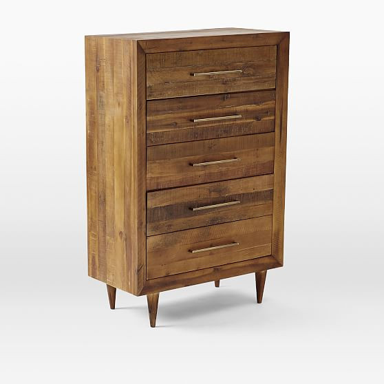 Alexa 34"" Tall 5-Drawer Dresser, Light Honey | West Elm (US)