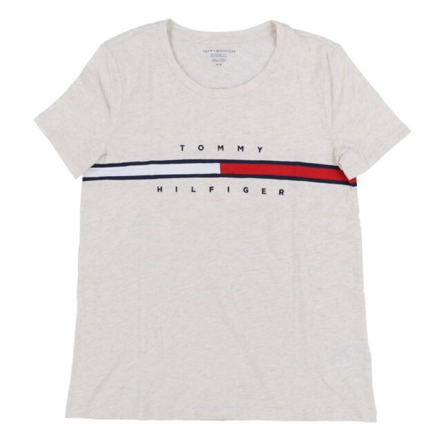 Tommy Hilfiger Womens T-shirt Big Logo Relaxed Fit Short Sleeve Crew Neck New | eBay | eBay US