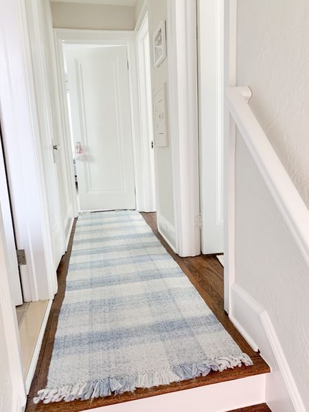 I adore this blue gingham rug we have in our hallway- a fav!  It’s also so incredibly easy to clean. A little Folex and it’s good as new. Currently on sale!

#LTKhome #LTKsalealert