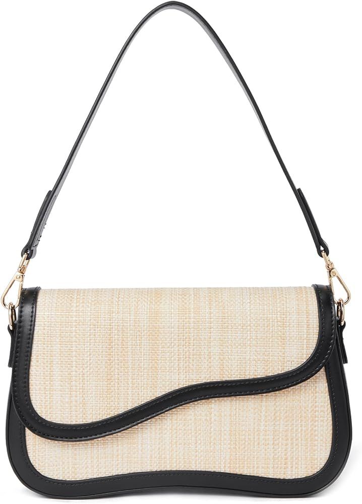 Telena Shoulder Bag for Women Shoulder Purse Vegan Leather Handbags Crossbody Purses with 2 Remov... | Amazon (US)