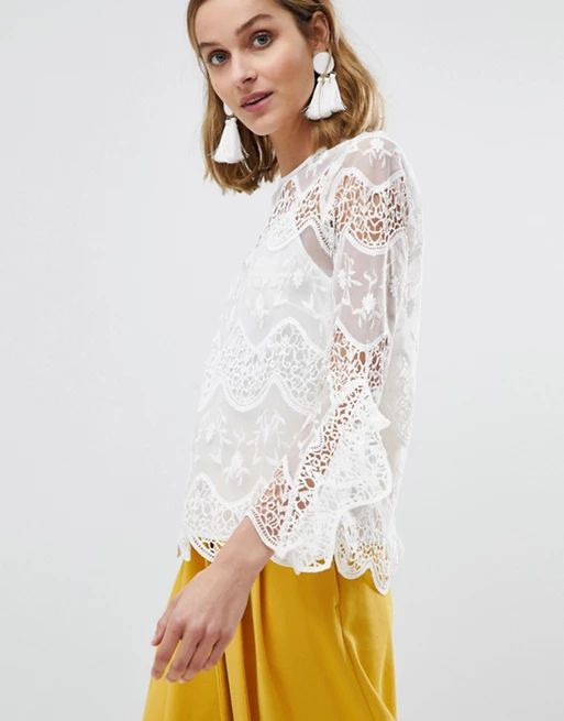 River Island All Over Lace Top | ASOS US