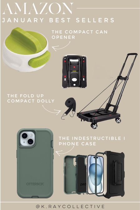 Here are the best selling links in January on Amazon for the home.  This fold up dolly is great for heavy loads, but folds up to easily store out-of-the-way.  This compact can opener won’t take up all the space in your drawers. And what mom doesn’t love an indestructible iPhone case.

#Home #AmazonBestSellers #AmazonFINDS #MostLoved #PhoneAccessories #HolmEssentials 

#LTKfamily #LTKMostLoved #LTKhome