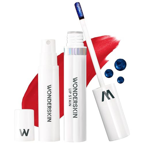 Wonderskin Wonder Blading Lip Stain Peel Off and Reveal Kit - Long Lasting, Waterproof Red Lip Tint, Transfer Proof Natural Makeup Stain Kit (Playful) | Amazon (US)