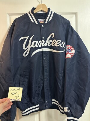 Authentic NEW YORK Yankees Starter Diamond Collection Satin Bomber Jacket XL Men | eBay US