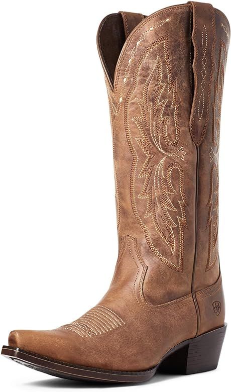 ARIAT Women's Heritage X Toe Elastic Wide Calf Western Boot | Amazon (US)