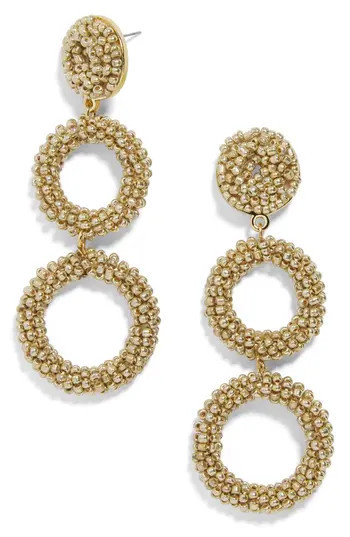 Women's Baublebar Capella Beaded Triple Hoop Drop Earrings | Nordstrom