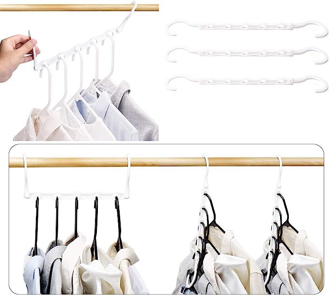 HOUSE DAY White Magic Hangers Space Saving Clothes Hangers Organizer Smart Closet Space Saver Pac... | Amazon (US)