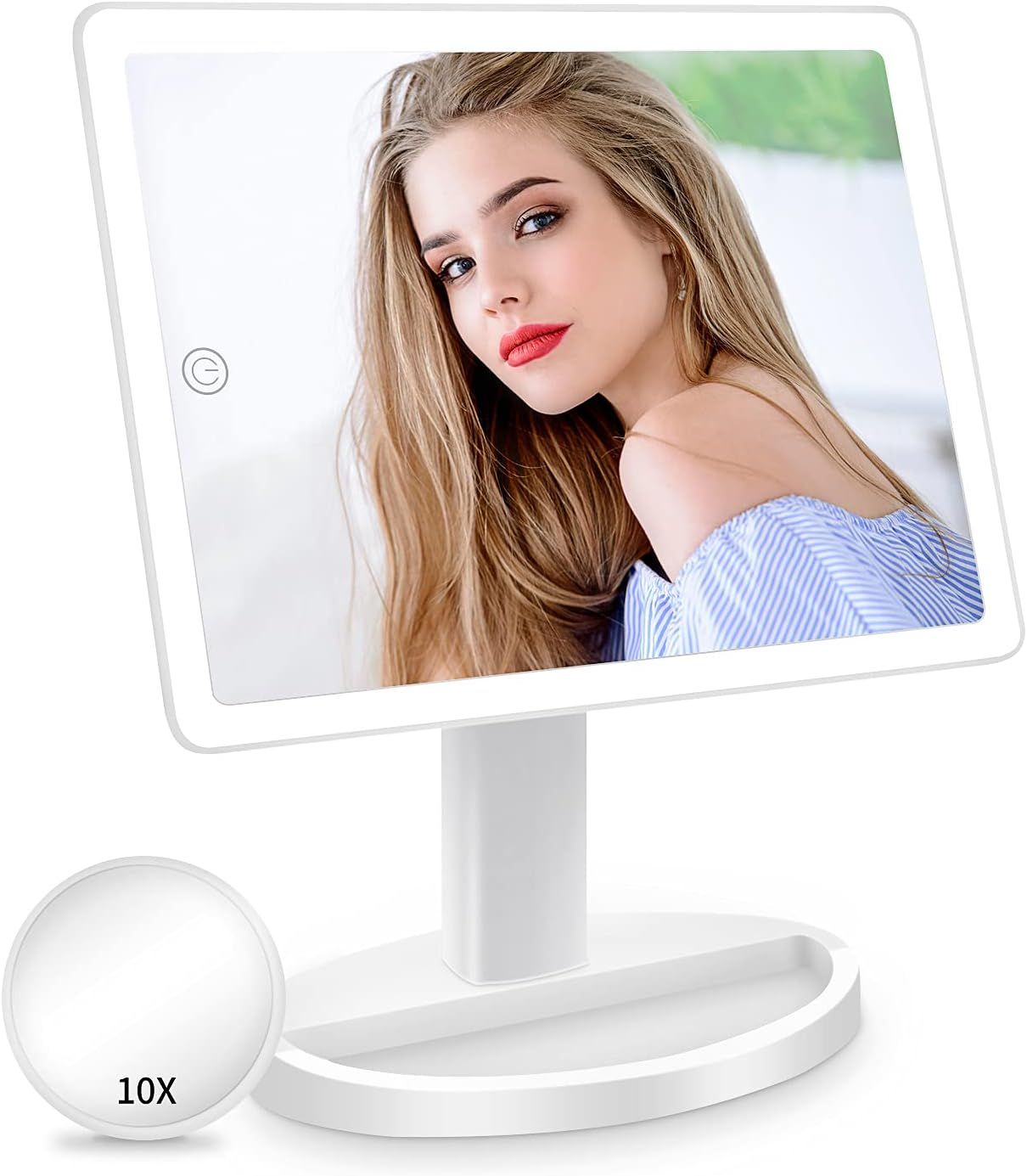 Large Lighted Vanity Makeup Mirror with Light (X-Large Model)- 3 Color Lighting Light Up Mirror with | Amazon (US)