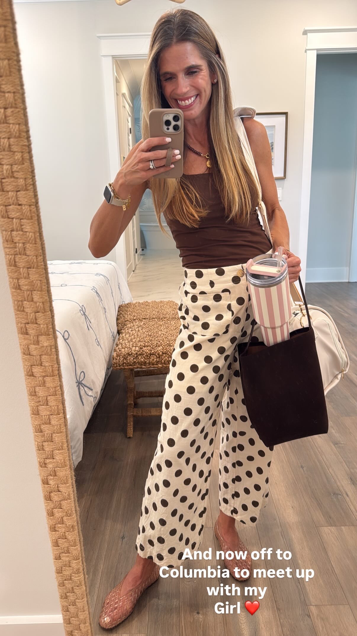 Everything I wore this weekend. I love these polka dot pants from Vestique. I'm in a small and they run big.

#LTKootd #LTKmomlife #LTKOver40