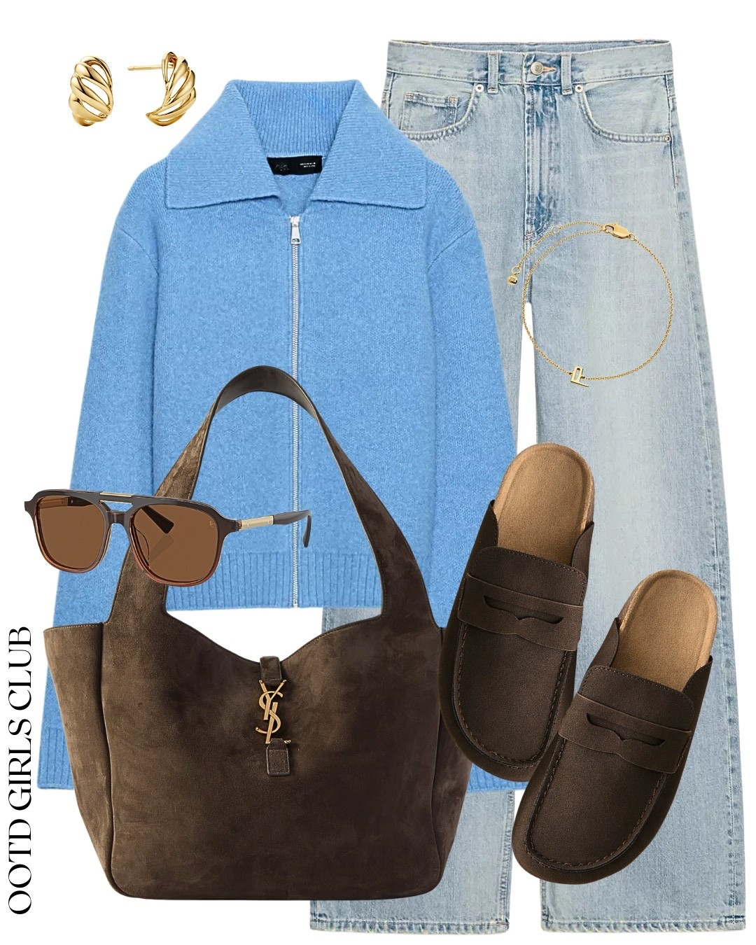 Blue and brown for a spring casual day 

#LTKstyletip #LTKspring #LTKeurope