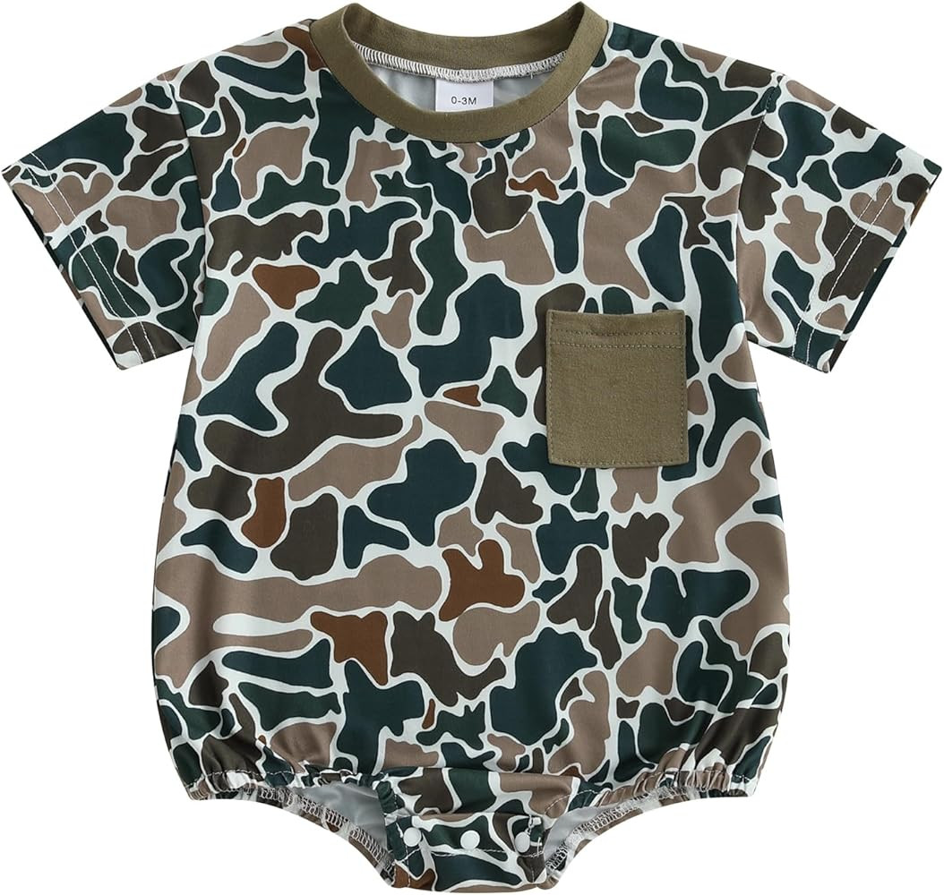 Kavousa Baby Boy Clothes Summer Baby Boy Bubble Romper Short Sleeve Jumpsuit One Piece Outfit New... | Amazon (US)