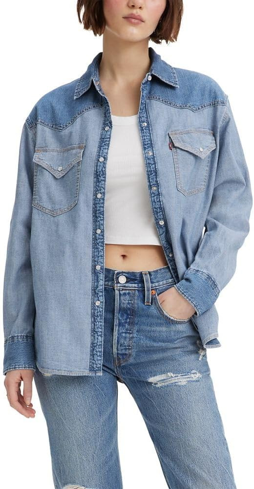 Levi's Womens Dylan Relaxed Western Shirt (Standard and Plus) | Amazon (CA)