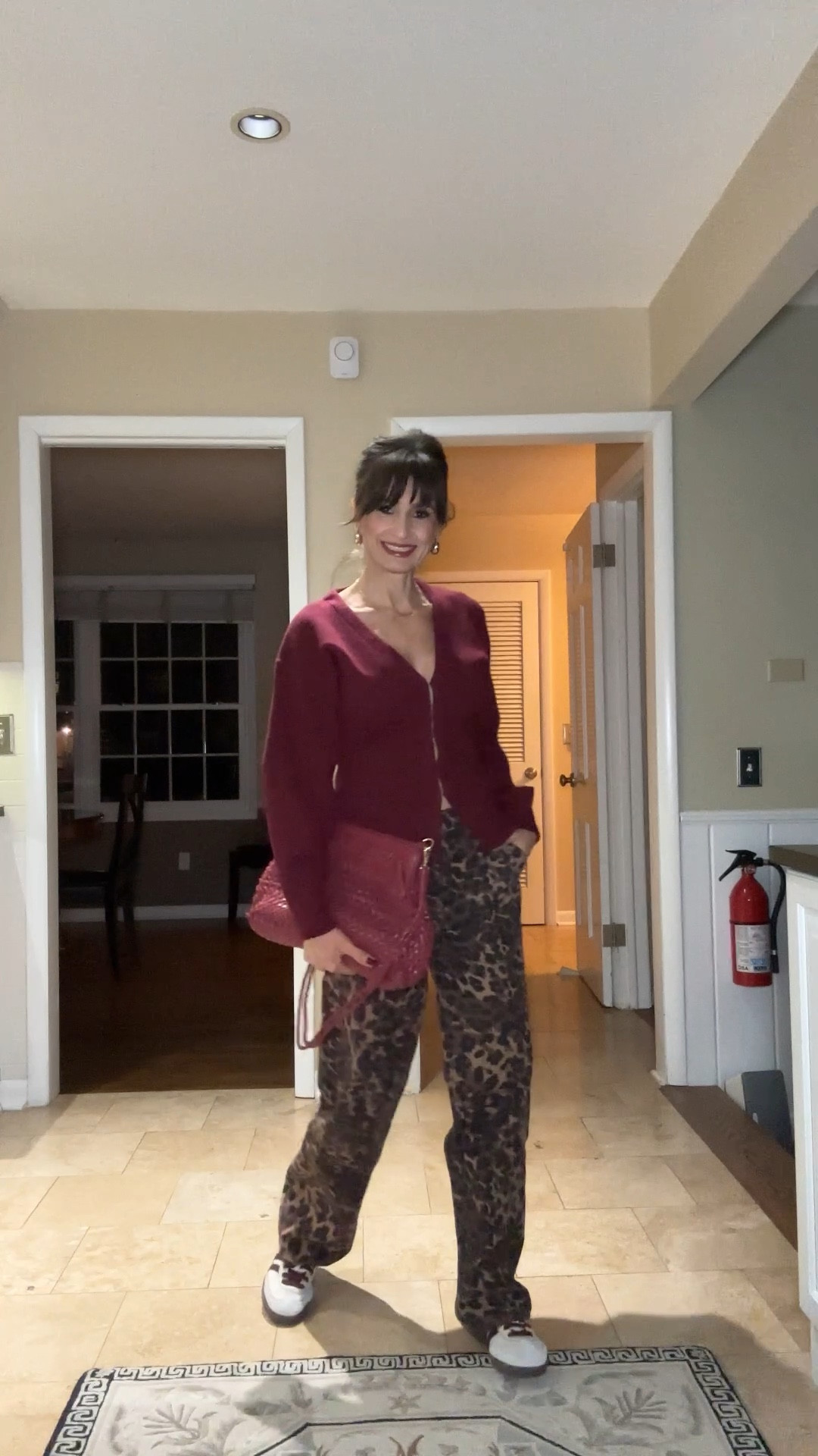 Bowling look. Cool casual but still stylish! 

Pants fit true to size, but I sized up for a more loose fit. I’m wearing size 25.

Burgundy sweater fits true to size.

Adidas Samba sneakers fit large. I sized down to a men’s 5.5 and I’m a 7 women

This bag is gorgeous from Rafé NYC

#LTKFindsUnder100 #LTKStyleTip #LTKOver40