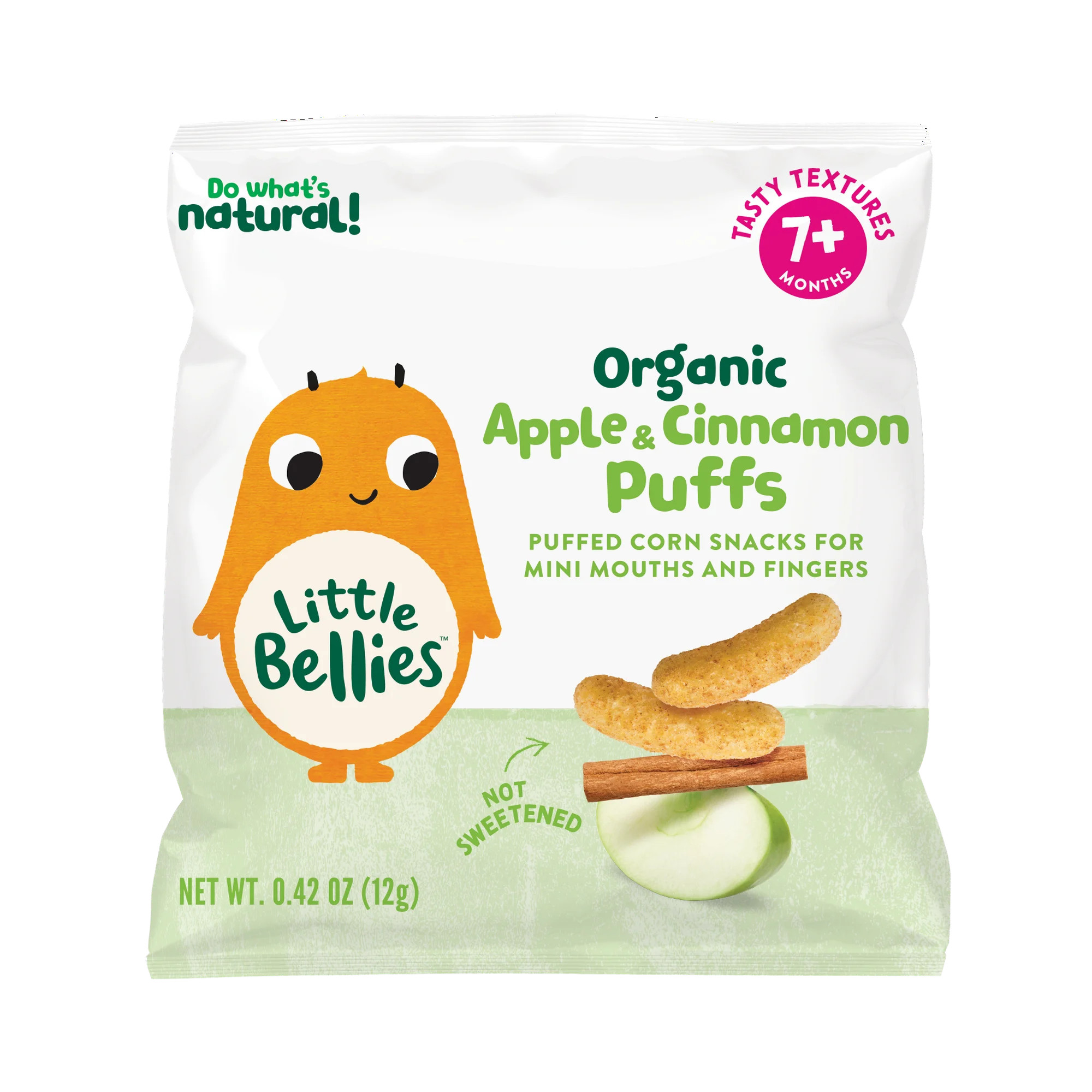 Little Bellies Organic Apple & Cinnamon Puffs Snack, Baby & Toddler Puff Snack, Age 7+ Months, 0.... | Walmart (US)