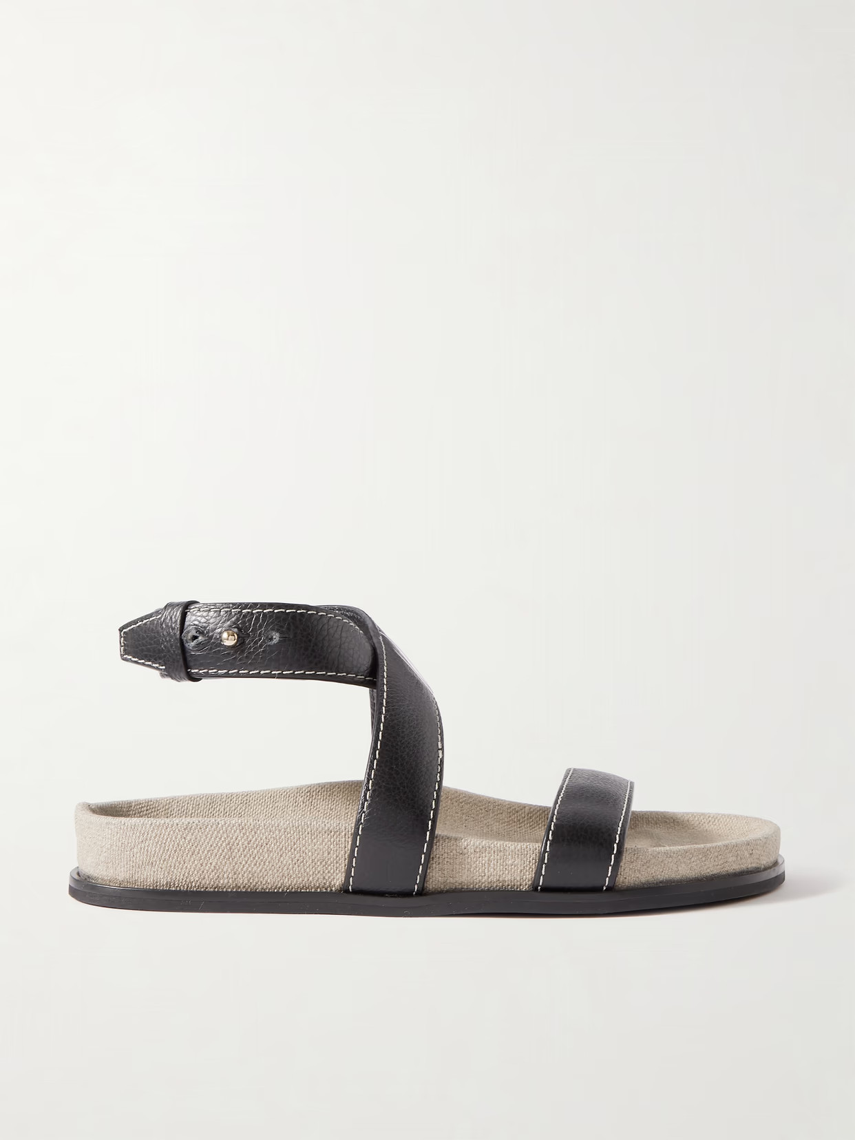 TOTEME - + Net Sustain Leather Sandals - Black | NET-A-PORTER (US)