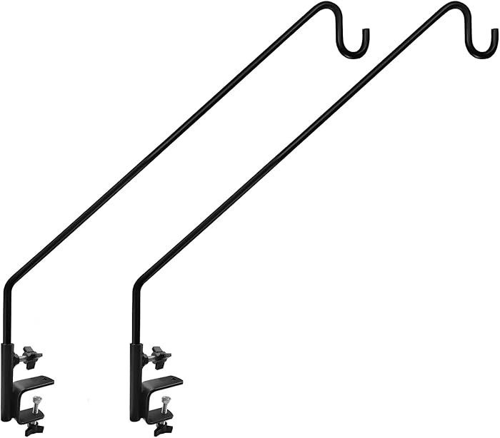 MIXXIDEA 2 Pack Heavy Duty Extensible Adjustable Deck Hooks for Hanging Bird Feeders, Plants, Sue... | Amazon (US)