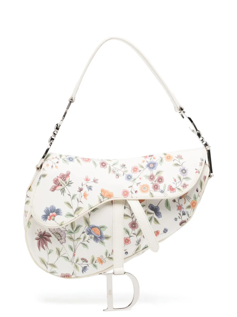 Christian Dior 2000s pre-owned Saddle floral-print Shoulder Bag - Farfetch | Farfetch Global