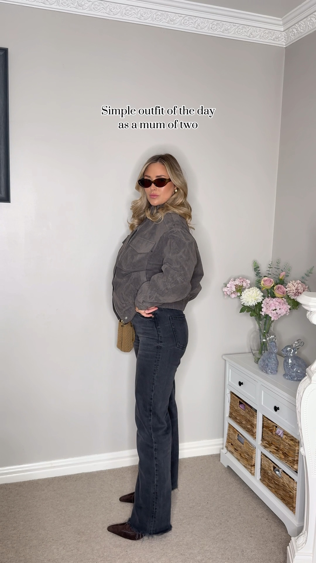 Zara,  jeans, suede jacket, funnel neck, spring outfit, faux suede, casual outfit, H&M, mango 

#LTKspring #LTKmidsize #LTKstyletip