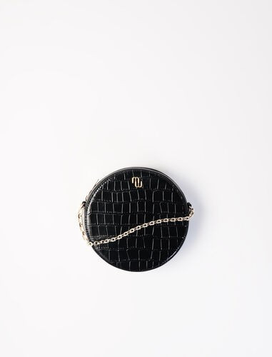 220DISQUE Round crocodile-effect leather bag | Maje (US)