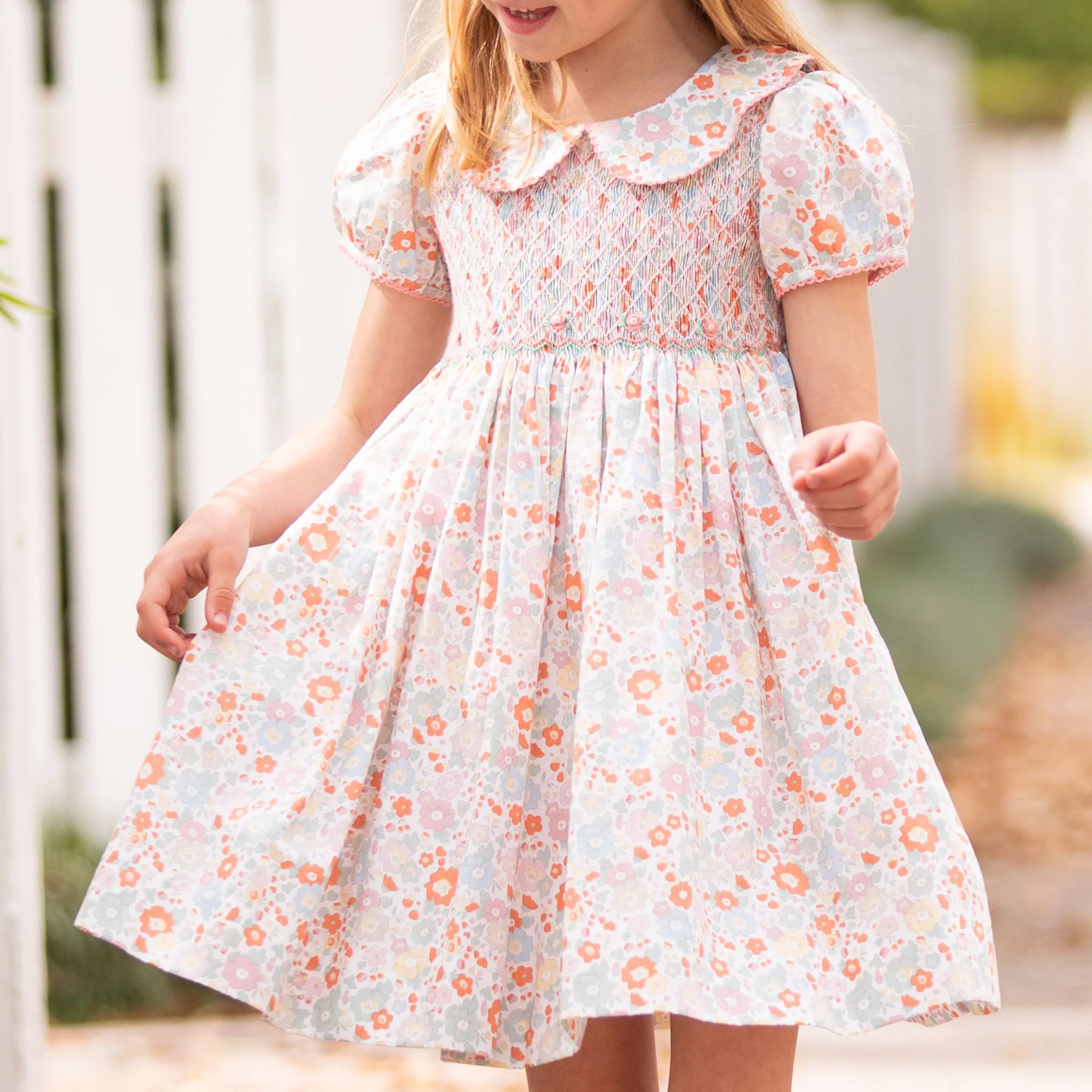 Girls Abundant Blooms Charlotte Dress - Shrimp and Grits Kids - Shrimp and Grits Kids | Shrimp and Grits Kids
