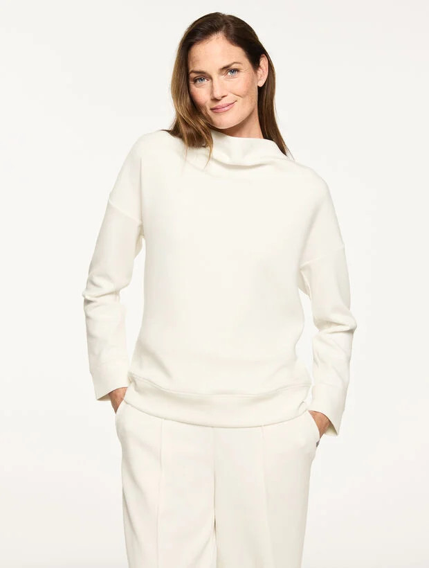 AirKnit Stretch Cowl-Neck Pullover | Talbots