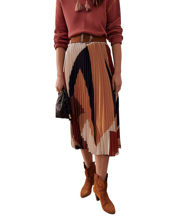 Donie Pleated Graphic Print Skirt | Bloomingdale's (US)